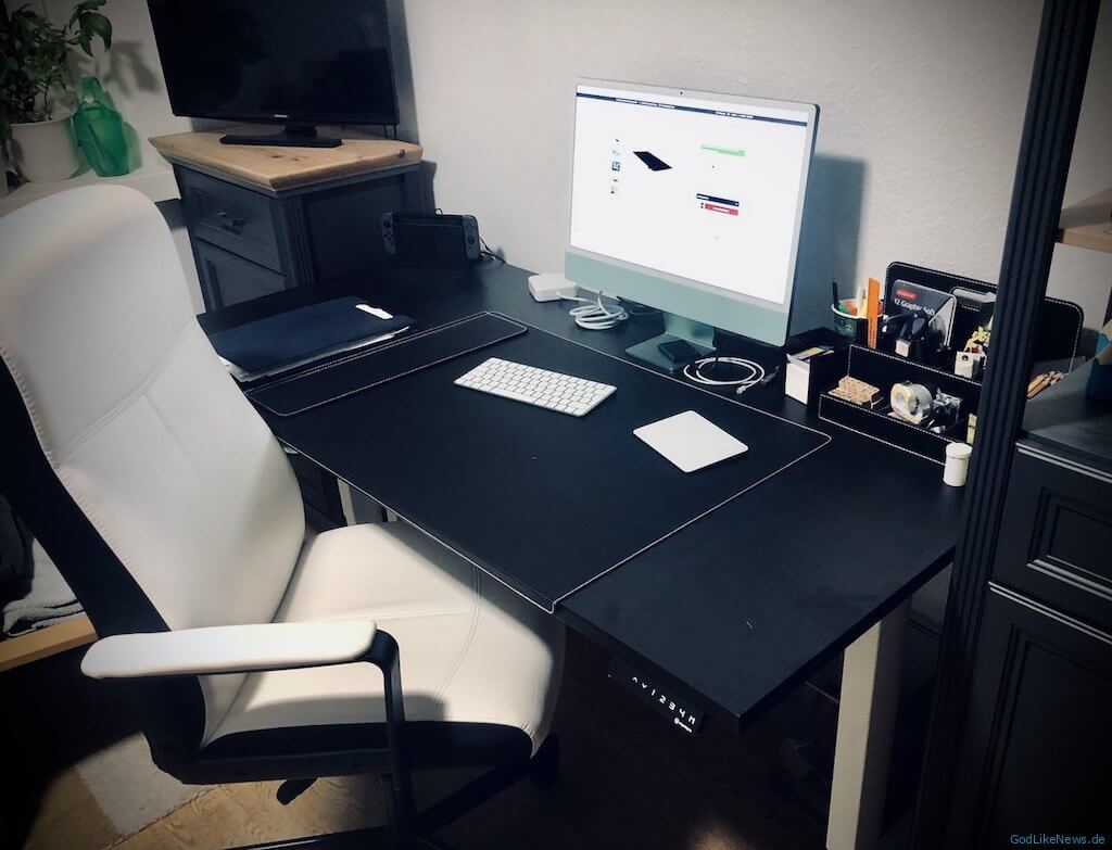 Ergotopia Desktopia Pro 160x80cm schwarz:weiß - Home Office Setup